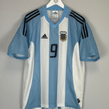 2002/03 ARGENTINA BATISTUTA #9 HOME SHIRT (L) ADIDAS