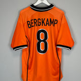 1998/00 NETHERLANDS BERGKAMP #8 HOME SHIRT (L) NIKE