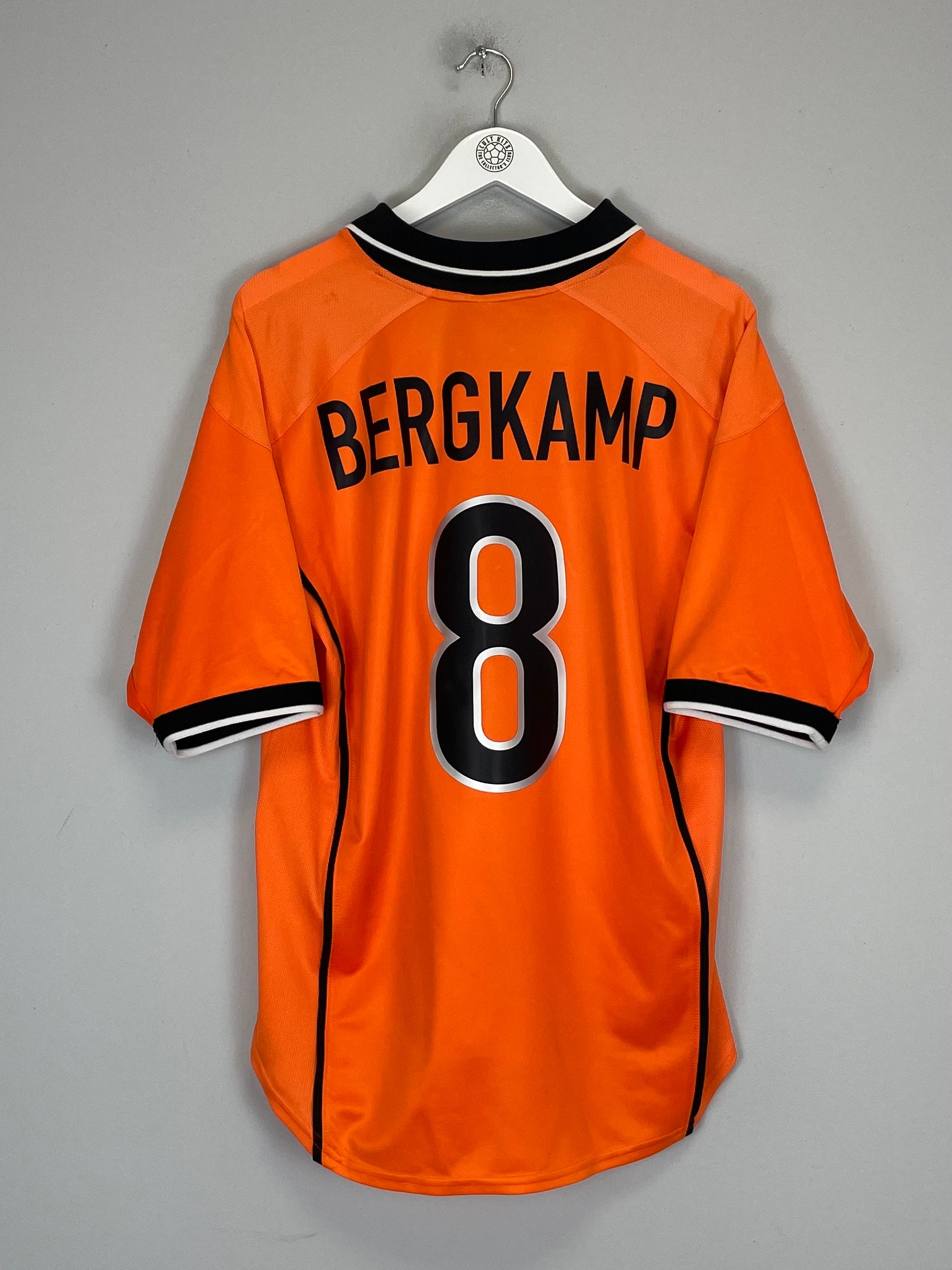 1998/00 NETHERLANDS BERGKAMP #8 HOME SHIRT (L) NIKE