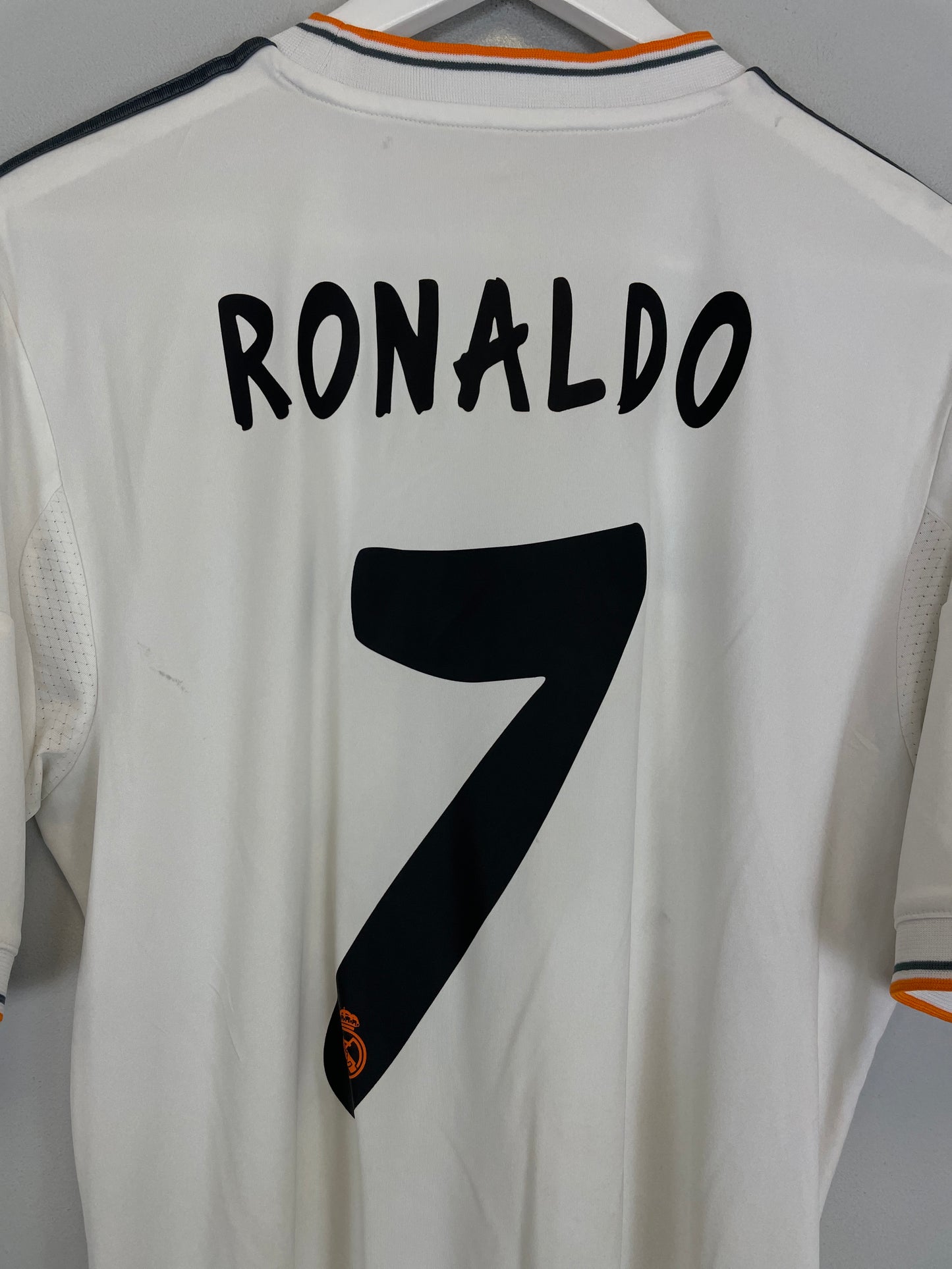 2013/14 REAL MADRID RONALDO #7 HOME SHIRT (M) ADIDAS