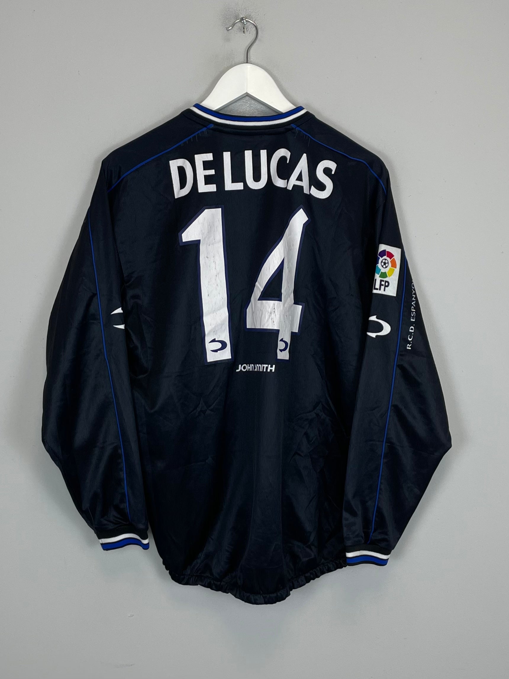 2001/03 ESPANYOL DELUCAS #14 AWAY SHIRT (M) JOHN SMITH