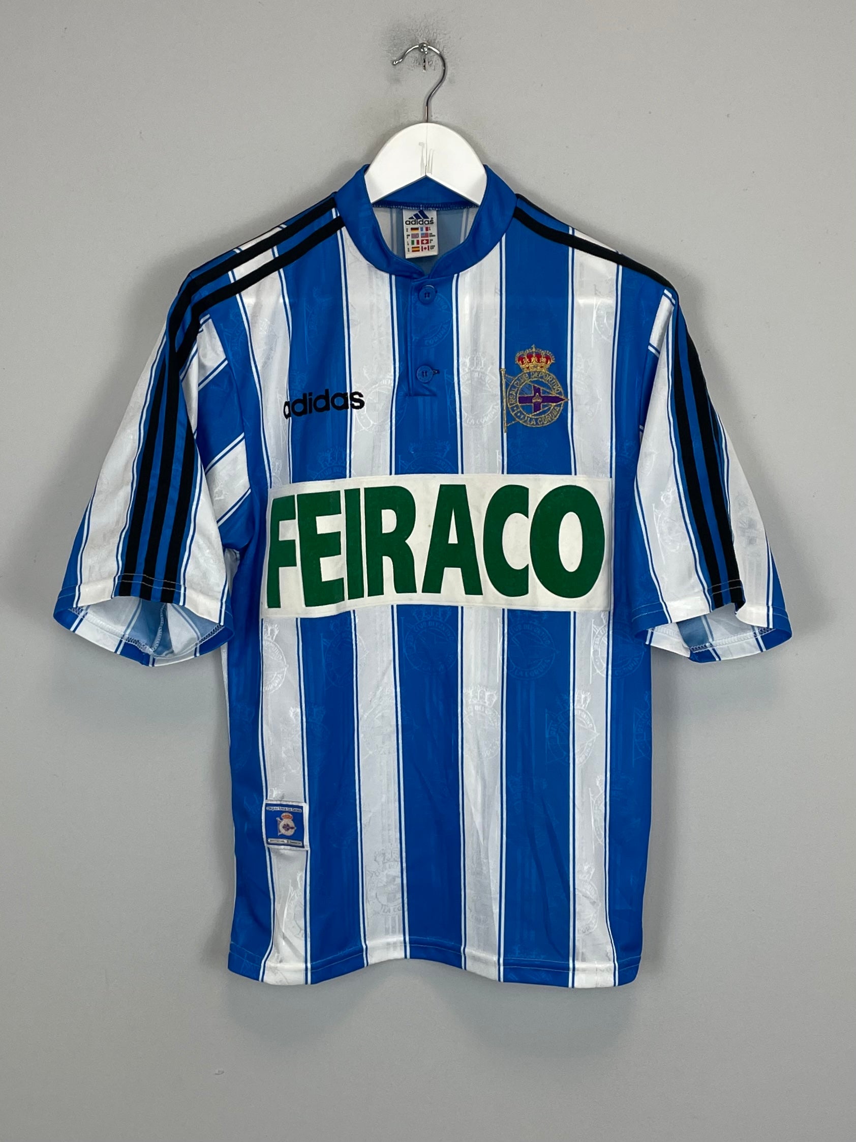 1996/98 DEPORTIVO LA CORUNA HOME SHIRT (S) ADIDAS