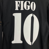 2001/02 REAL MADRID FIGO #10 L/S CENTENARY AWAY SHIRT (L) ADIDAS