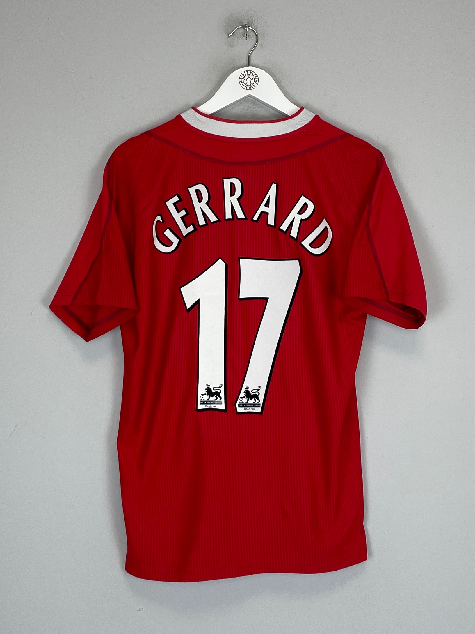 2002/04 LIVERPOOL GERRARD #17 HOME SHIRT (M) REEBOK