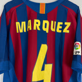 2005/06 BARCELONA MARQUEZ #4 HOME SHIRT (XL) NIKE