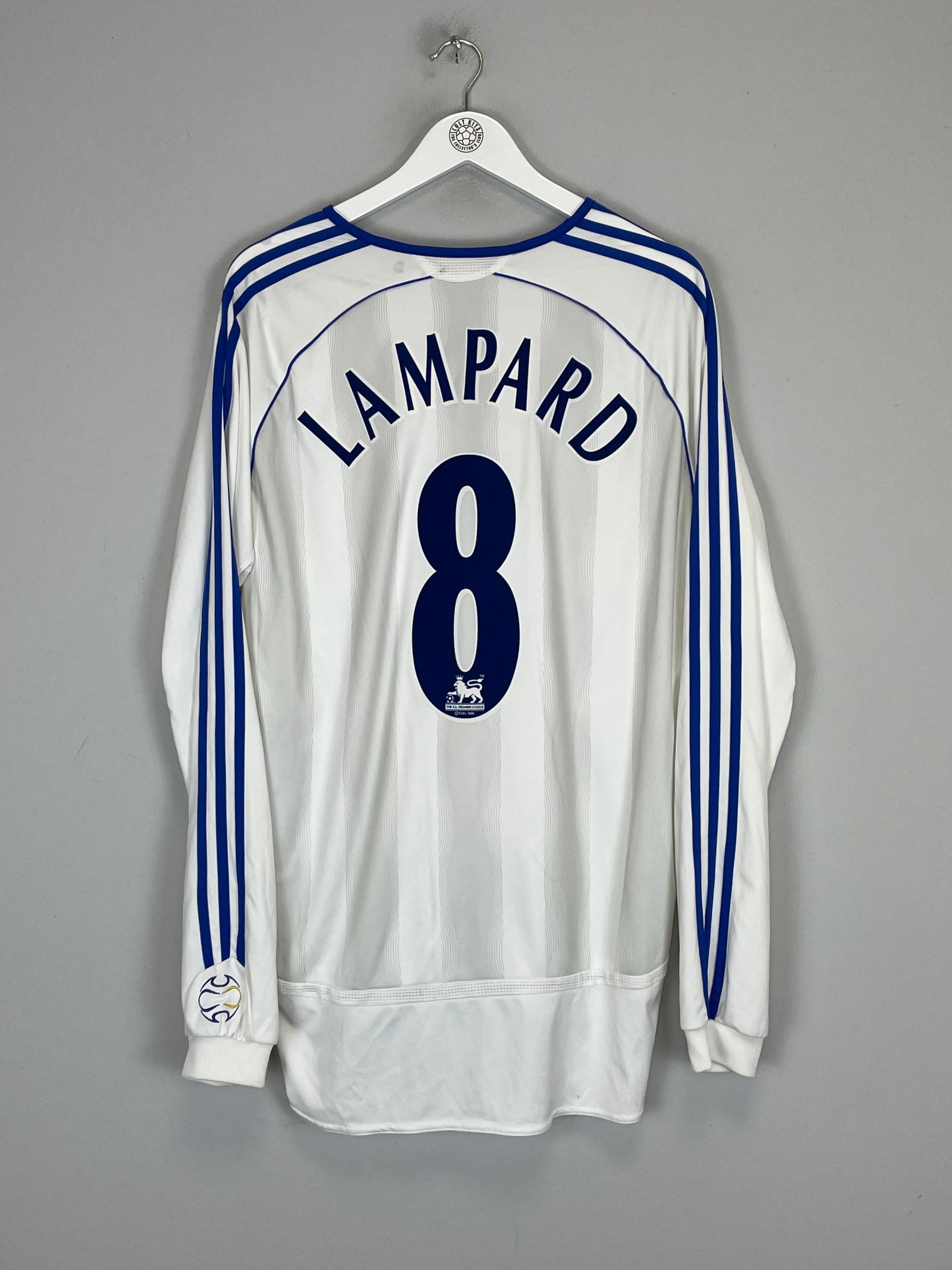 2006/07 CHELSEA LAMPARD #8 L/S AWAY SHIRT (XL) ADIDAS