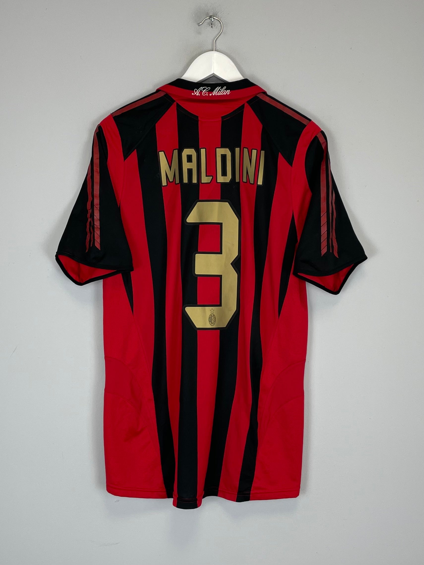 2005/06 AC MILAN MALDINI #3 HOME SHIRT (M) ADIDAS