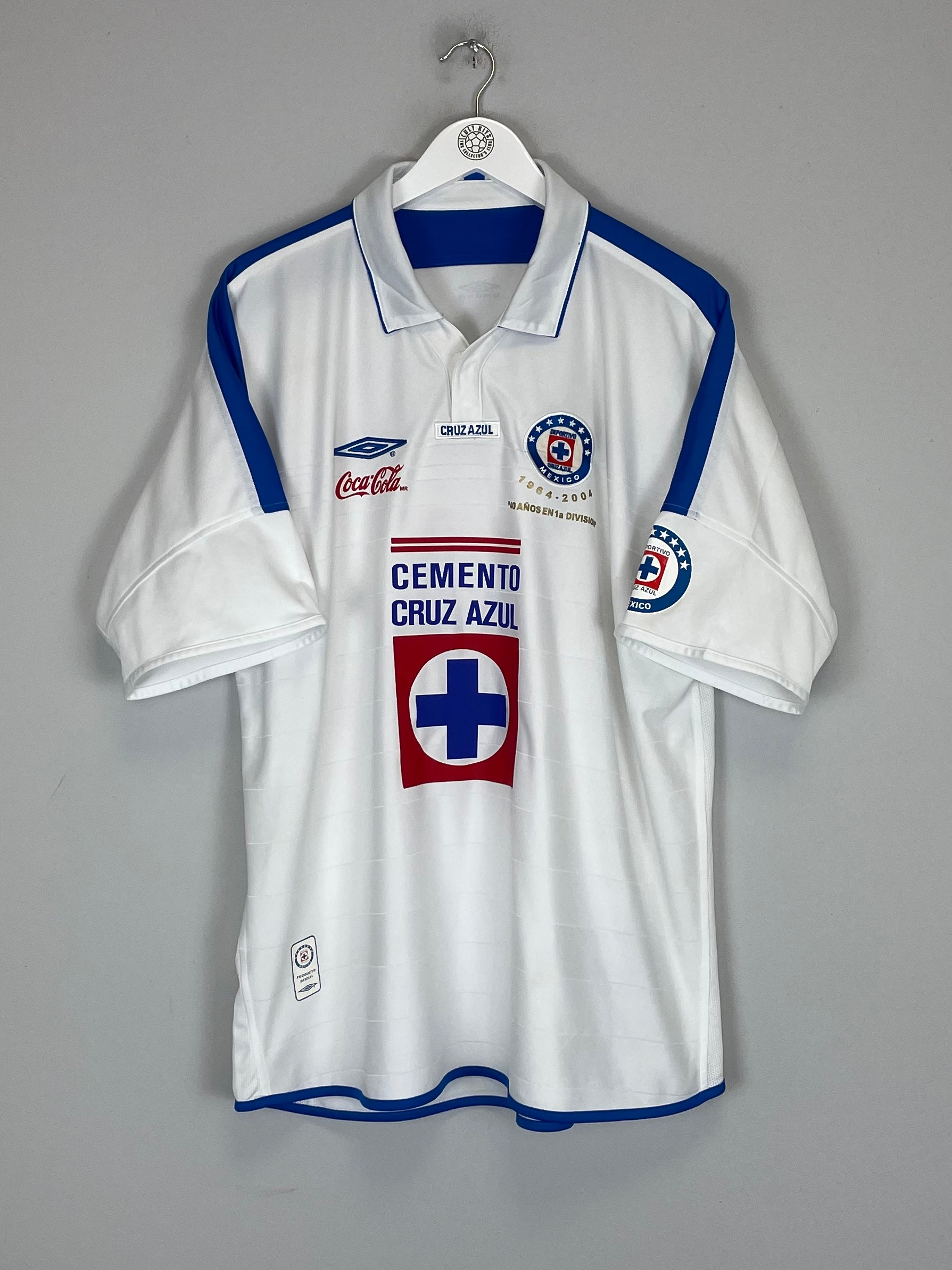 2003/04 CRUZ AZUL AWAY SHIRT (XL) UMBRO