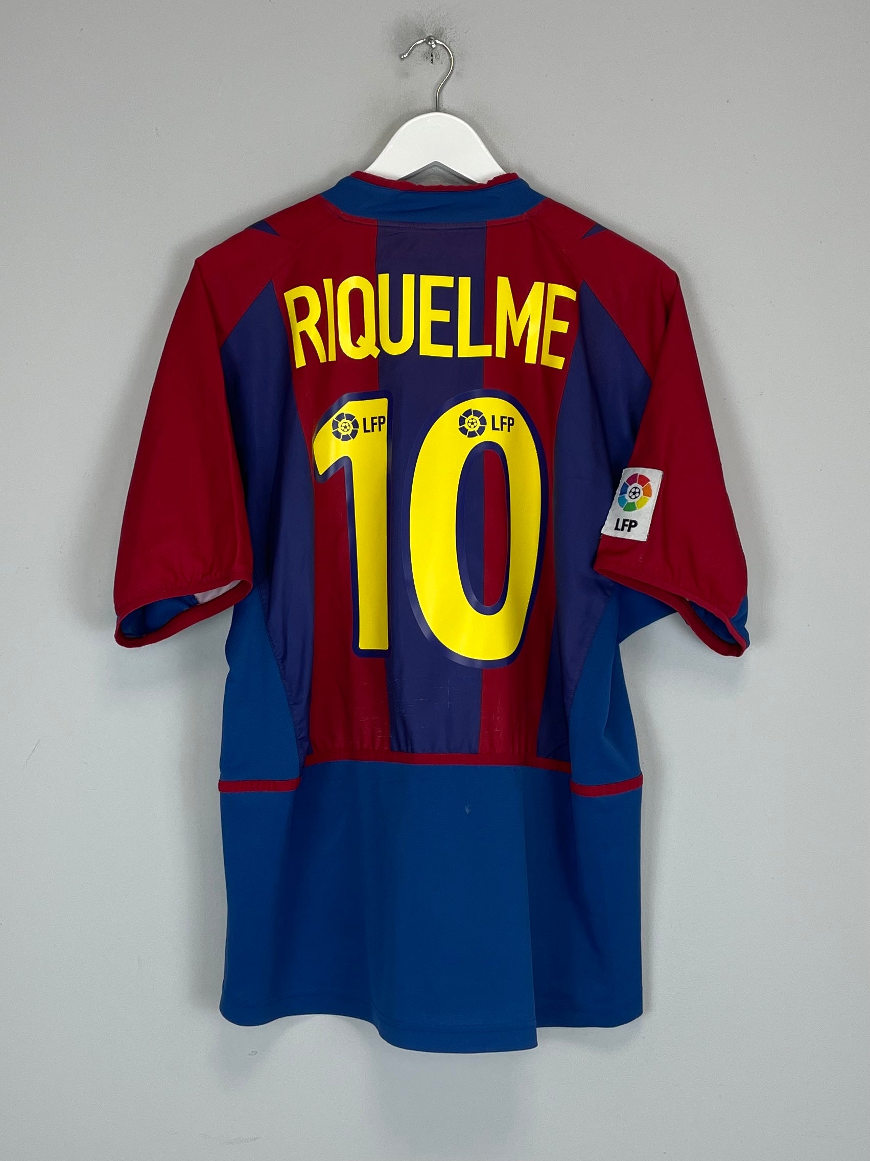 2002/03 BARCELONA RIQUELME #10 HOME SHIRT (L) NIKE