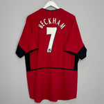 2002/04 MANCHESTER UNITED BECKHAM #7 HOME SHIRT (XL) NIKE