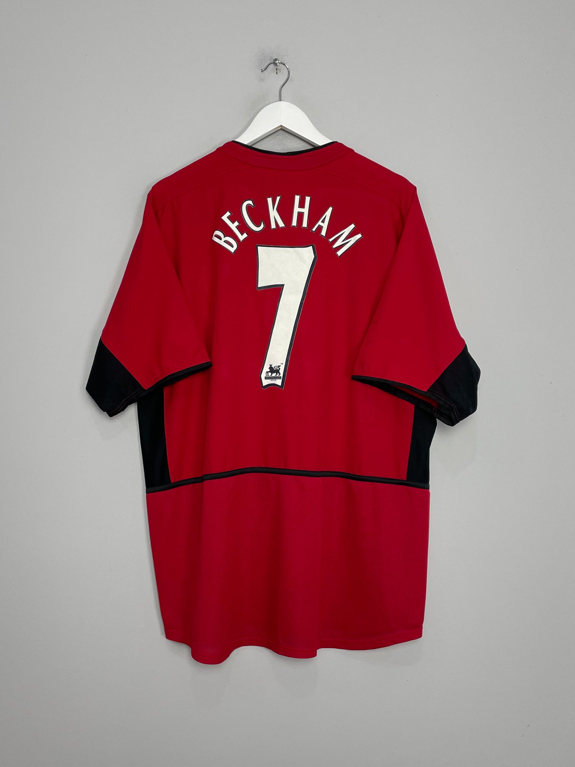 2002/04 MANCHESTER UNITED BECKHAM #7 HOME SHIRT (XL) NIKE