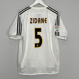 2003/04 REAL MADRID ZIDANE #5 HOME SHIRT (L) ADIDAS