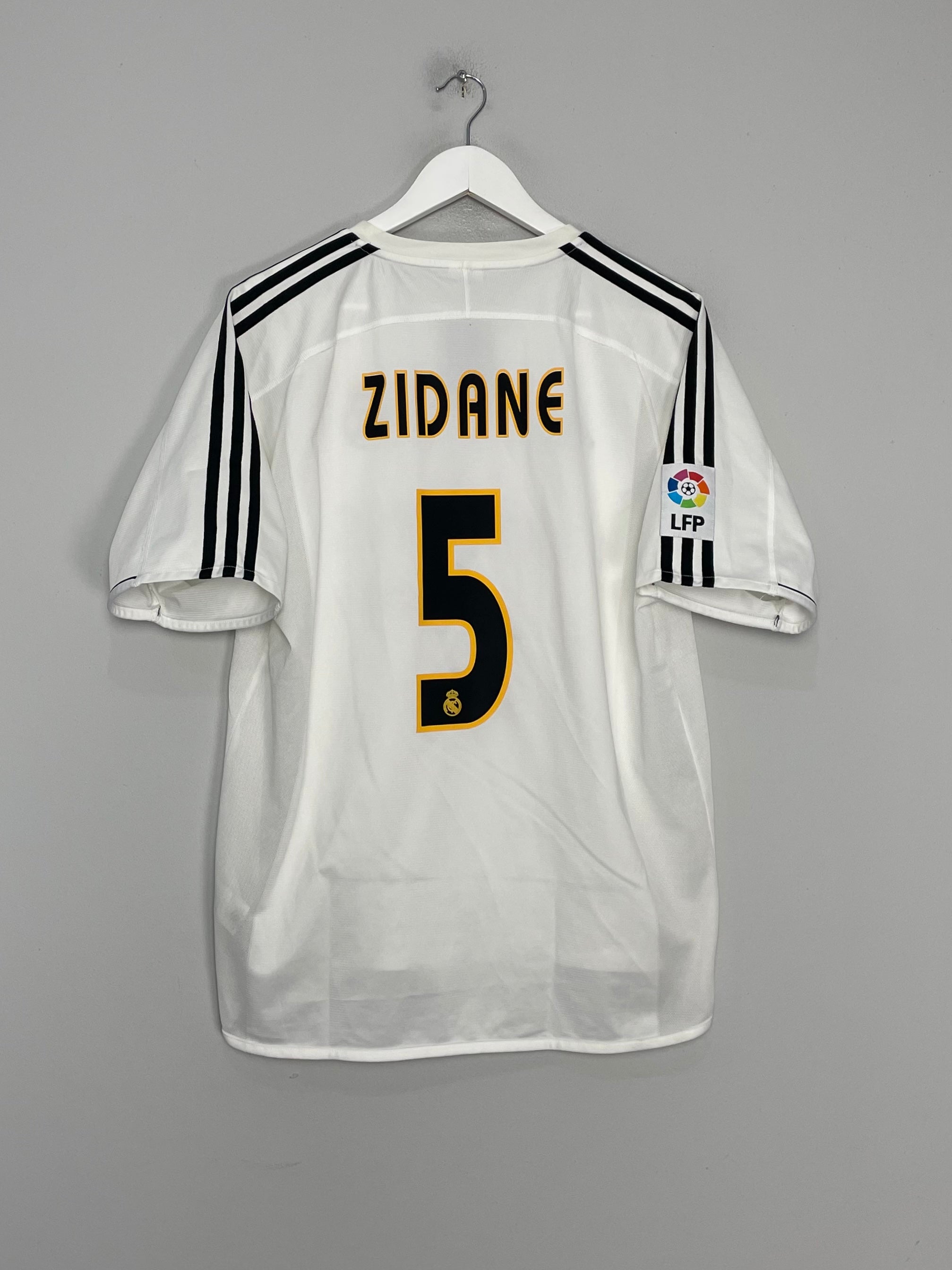 2003/04 REAL MADRID ZIDANE #5 HOME SHIRT (L) ADIDAS