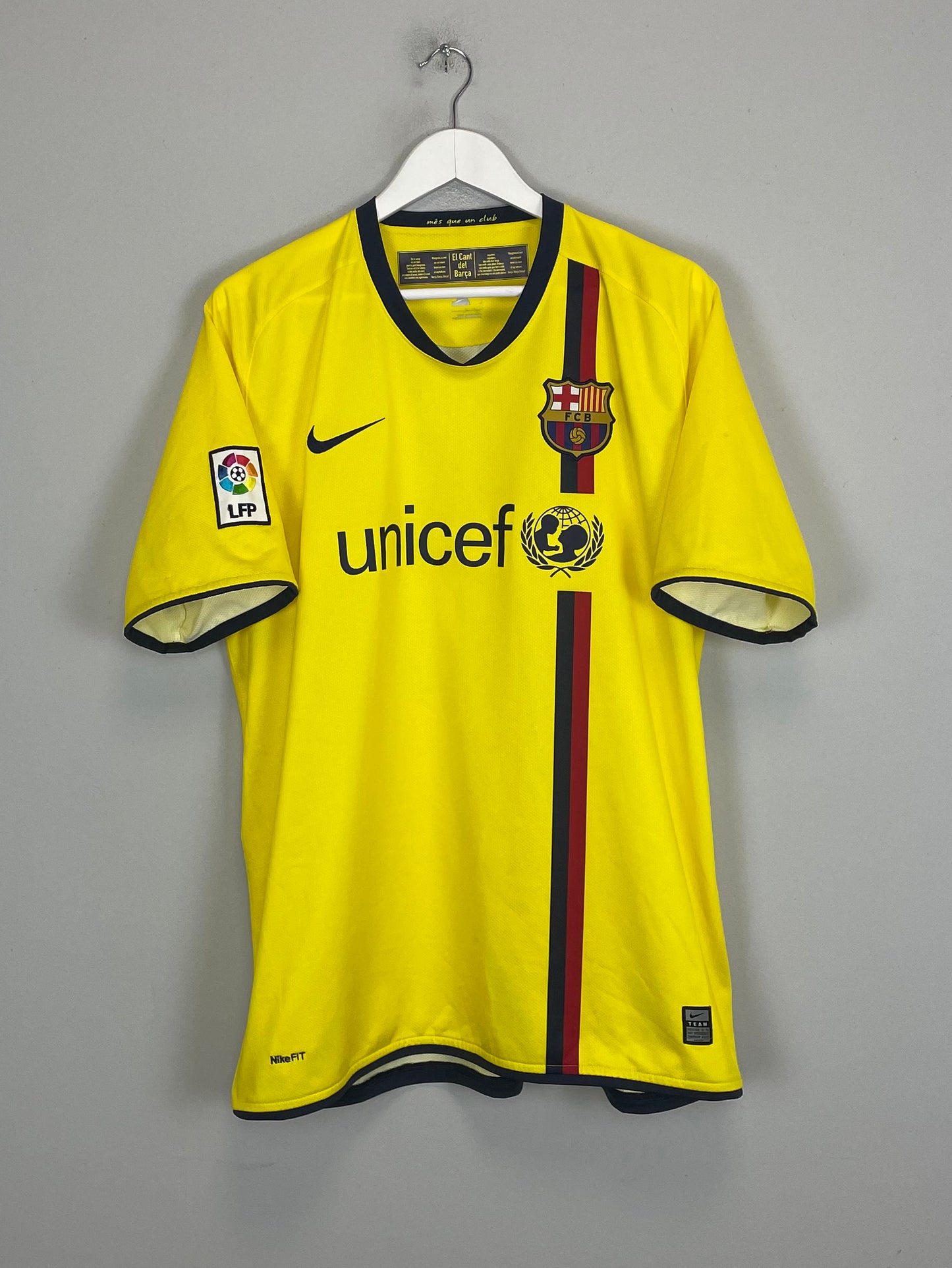 2008/10 BARCELONA MESSI #10 AWAY SHIRT (XL) NIKE