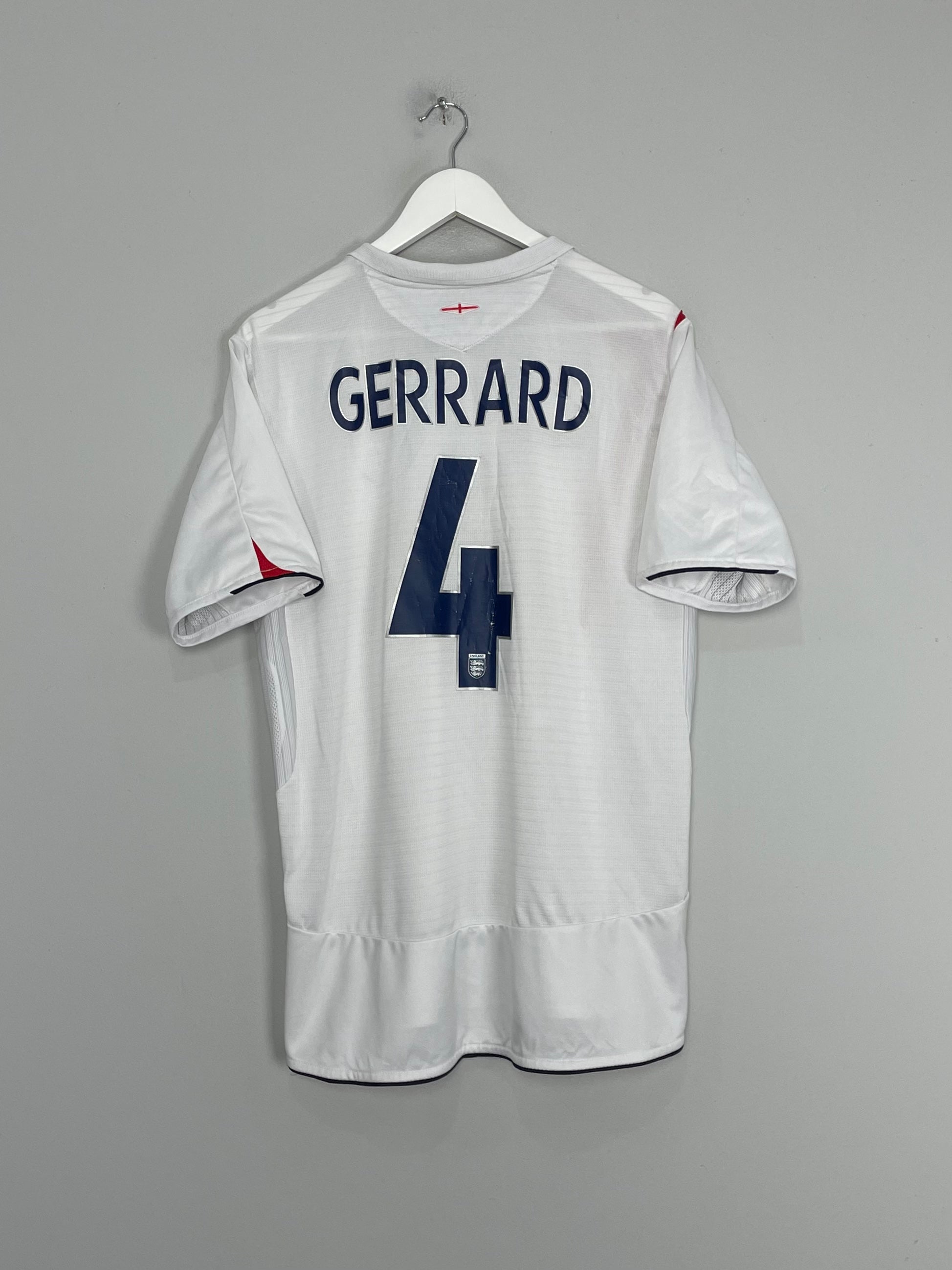 2005/07 ENGLAND GERRARD #4 HOME SHIRT (L) UMBRO