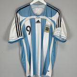 2006/07 ARGENTINA CRESPO #9 HOME SHIRT (L) ADIDAS