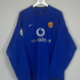 2002/03 MANCHESTER UNITED SOLSKJAER #20 L/S C/L AWAY SHIRT (XL) NIKE