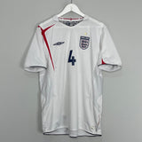 2005/07 ENGLAND GERRARD #4 HOME SHIRT (L) UMBRO