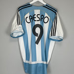 2006/07 ARGENTINA CRESPO #9 HOME SHIRT (L) ADIDAS