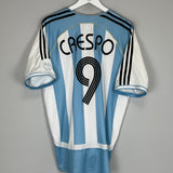 2006/07 ARGENTINA CRESPO #9 HOME SHIRT (L) ADIDAS