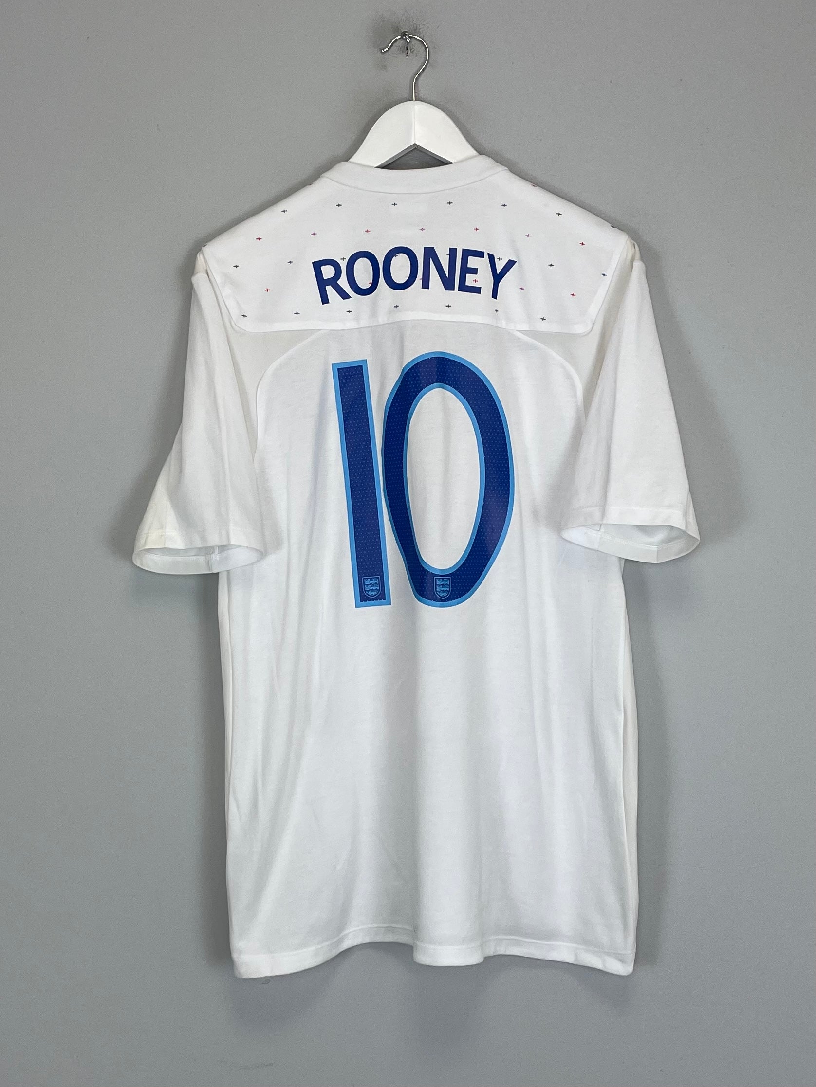 2010/11 ENGLAND ROONEY #10 HOME SHIRT (M) UMBRO