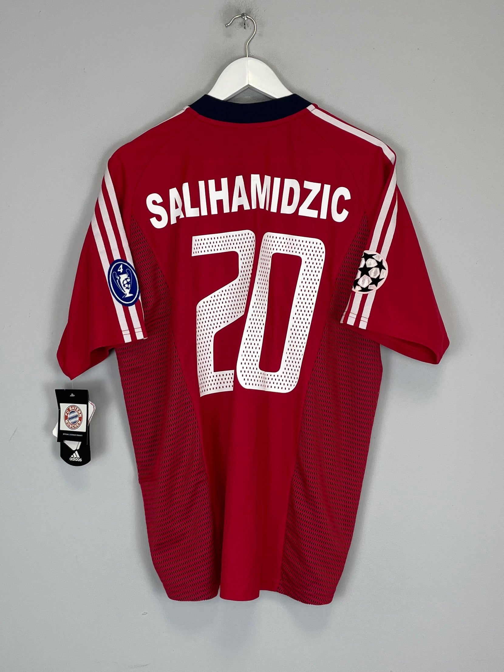 2002/04 BAYERN MUNICH SALIHAMIDZIC #27 *BNWT* C/L HOME SHIRT (L) ADIDAS