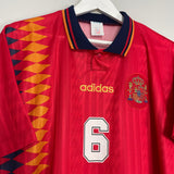 1994/96 SPAIN HIERRO #6 HOME SHIRT (L) ADIDAS