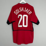 2002/04 MANCHESTER UNITED SOLSKJAER #20 HOME SHIRT (L) NIKE