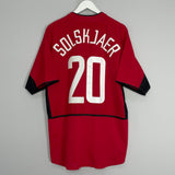 2002/04 MANCHESTER UNITED SOLSKJAER #20 HOME SHIRT (L) NIKE