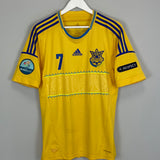 2012/14 UKRAINE SHEVCHENKO #7 HOME SHIRT (M) ADIDAS