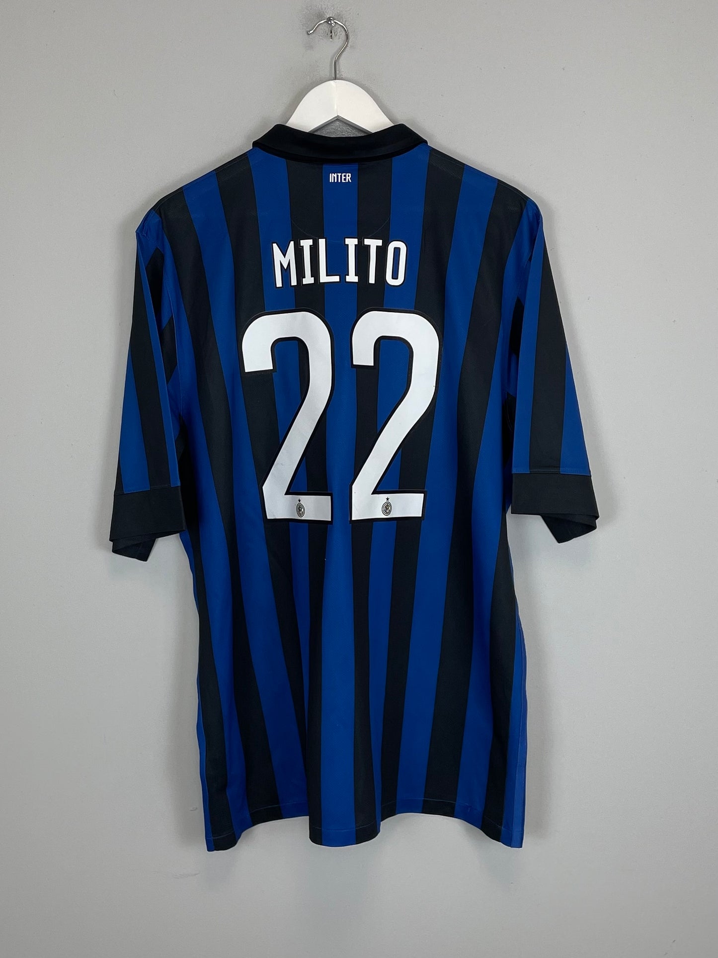 2011/12 INTER MILAN MILITO #22 HOME SHIRT (XL) NIKE