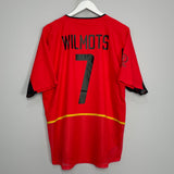 2002/04 BELGIUM WILMOTS #7 HOME SHIRT (L) NIKE