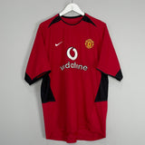 2002/04 MANCHESTER UNITED SOLSKJAER #20 HOME SHIRT (L) NIKE