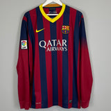 2013/14 BARCELONA MESSI #10 L/S HOME SHIRT (XL) NIKE