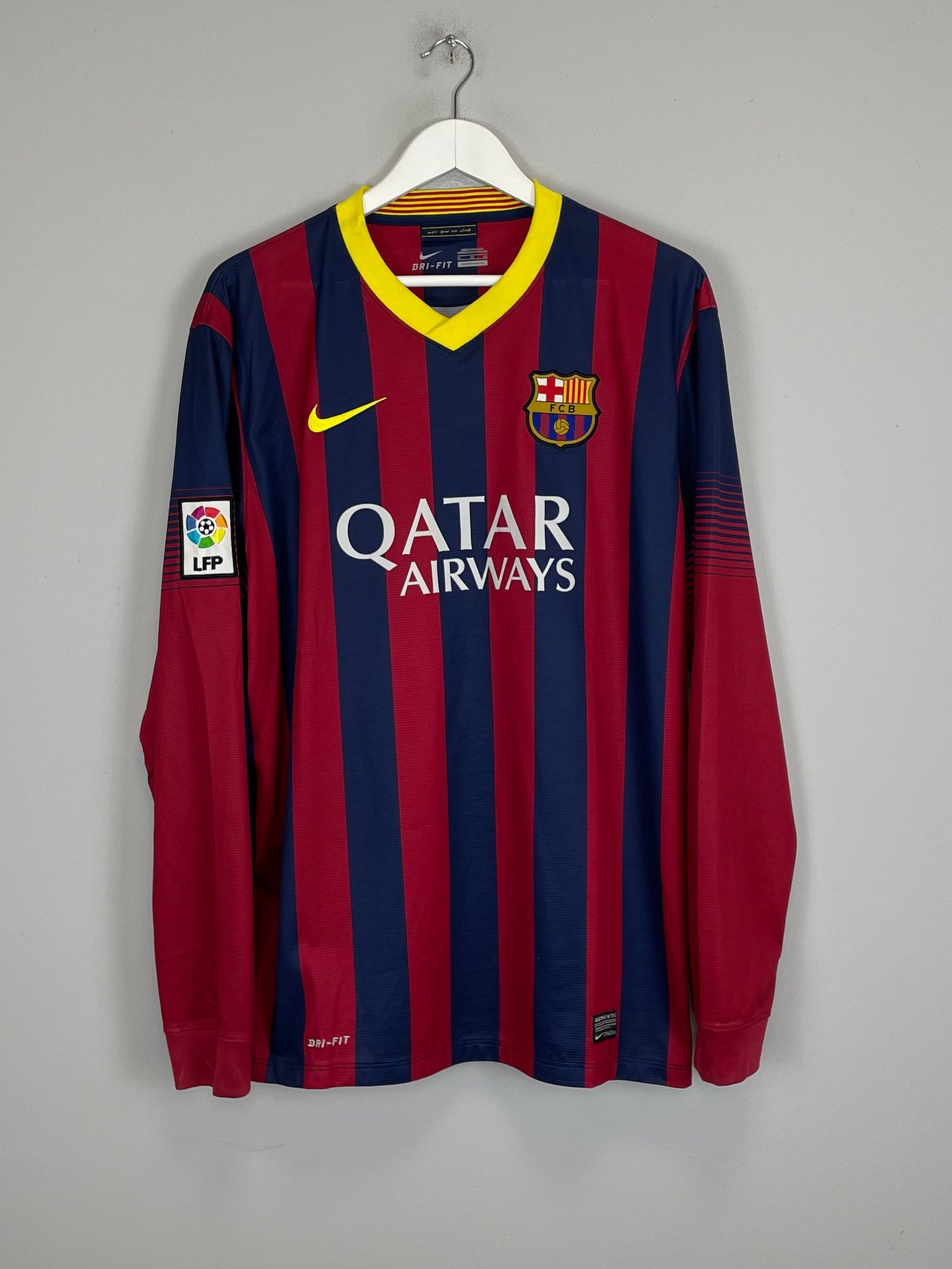 2013/14 BARCELONA MESSI #10 L/S HOME SHIRT (XL) NIKE