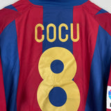 2002/03 BARCELONA COCU #8 HOME SHIRT (XL) NIKE