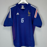 2002/04 FRANCE MAKELELE #6 HOME SHIRT (L) ADIDAS