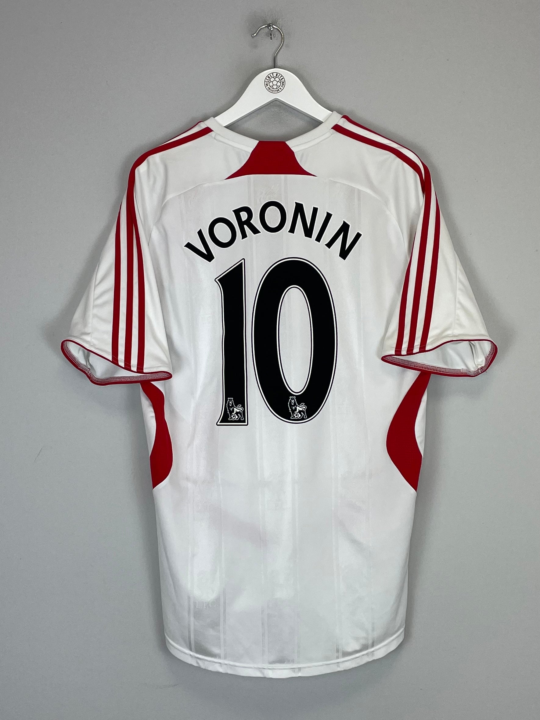 2007/08 LIVERPOOL VORONIN #10 AWAY SHIRT (L) ADIDAS