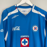 2008/09 CRUZ AZUL L/S HOME SHIRT (M) UMBRO