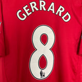 2008/10 LIVERPOOL GERRARD #8 HOME SHIRT (L) ADIDAS