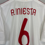 2011 SPAIN A.INIESTA #6 AWAY SHIRT (XL) ADIDAS