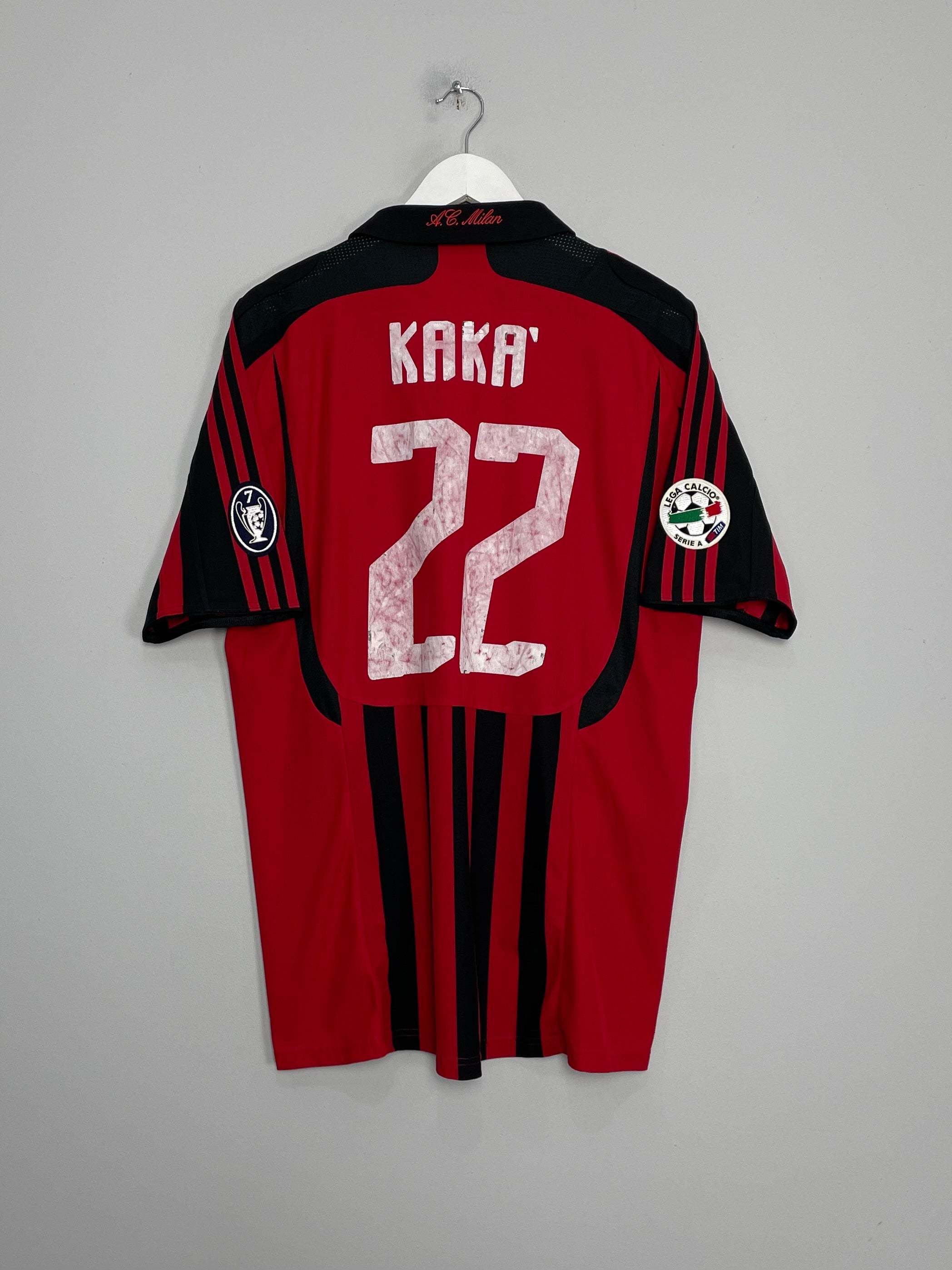 2007/08 AC MILAN KAKA #22 HOME SHIRT (L) ADIDAS