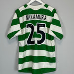 2005/07 CELTIC NAKAMURA #25 HOME SHIRT (M) NIKE