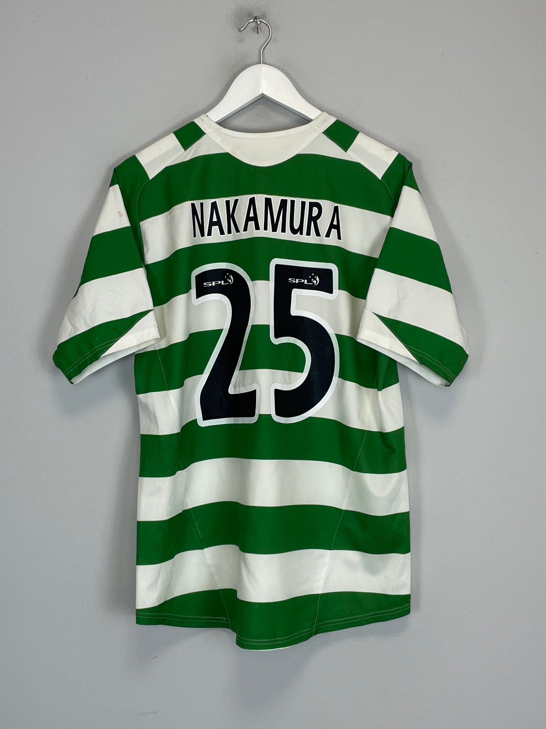 2005/07 CELTIC NAKAMURA #25 HOME SHIRT (M) NIKE