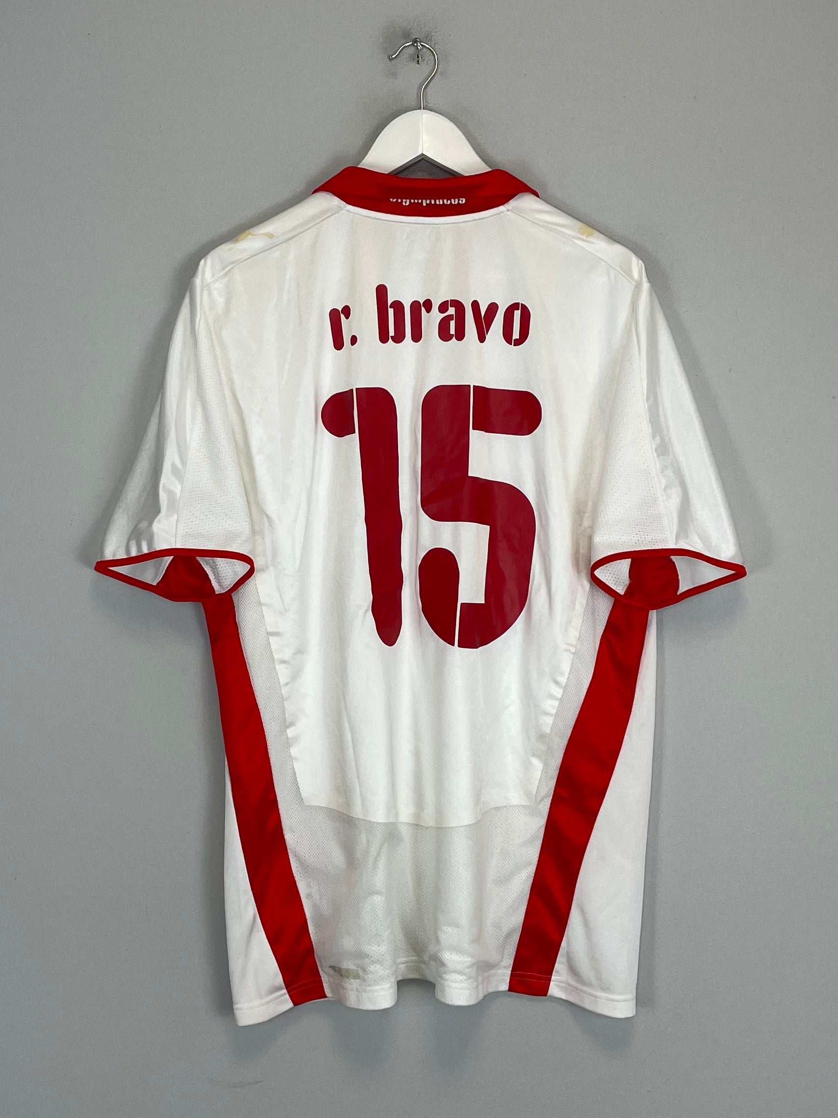 2008/09 OLYMPIAKOS R.BRAVO #15 AWAY SHIRT (XL) PUMA