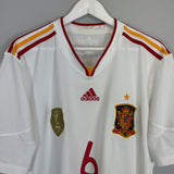 2011 SPAIN A.INIESTA #6 AWAY SHIRT (XL) ADIDAS