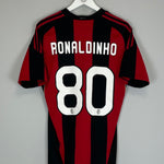 2010/11 AC MILAN RONALDINHO #80 HOME SHIRT (M) ADIDAS