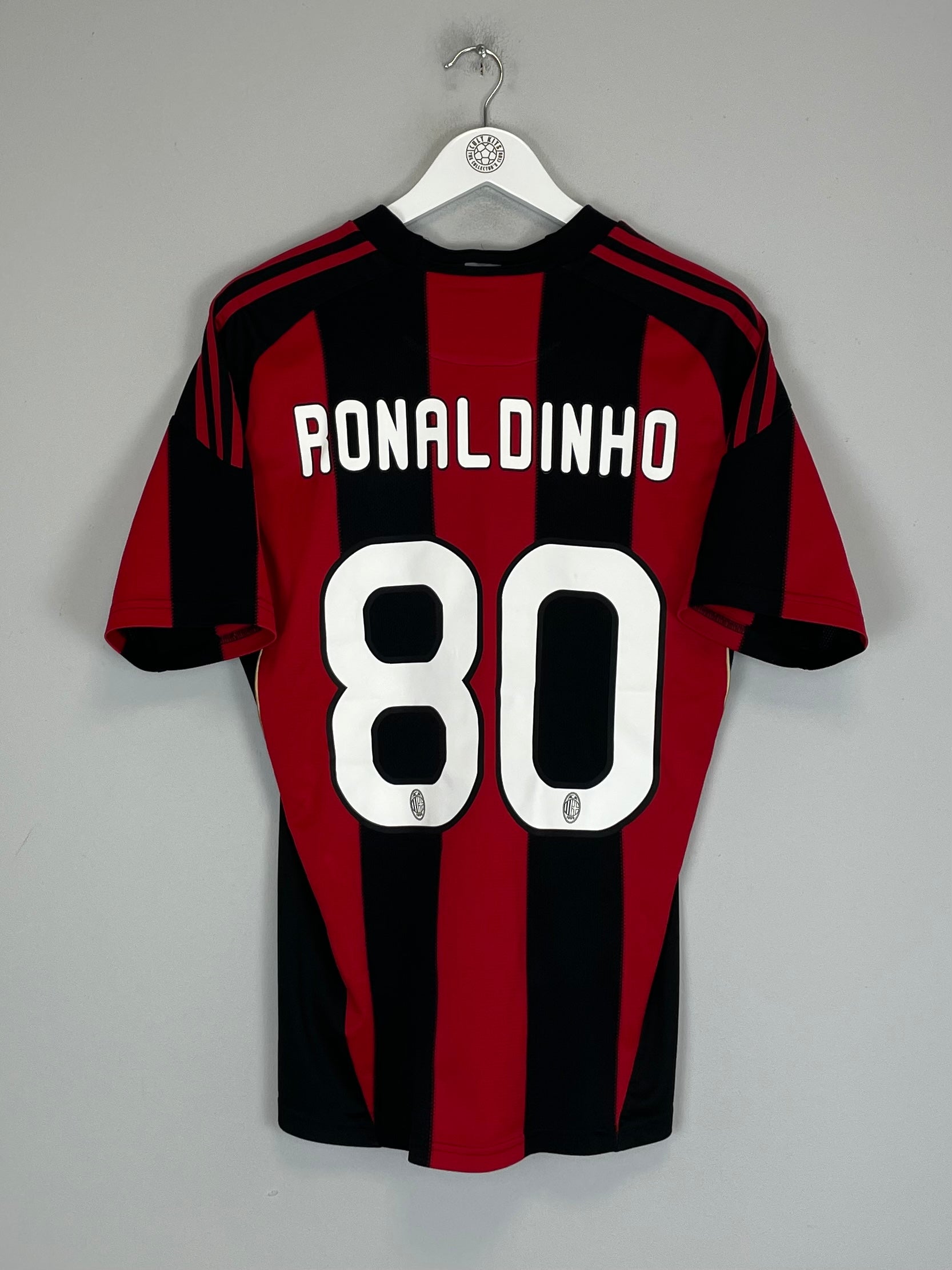 2010/11 AC MILAN RONALDINHO #80 HOME SHIRT (M) ADIDAS