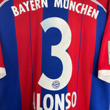 2014/15 BAYERN MUNICH ALONSO #3 HOME SHIRT (L) ADIDAS