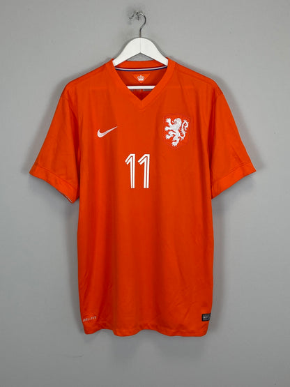 2014/15 NETHERLANDS ROBBEN #11 HOME SHIRT (XL) NIKE